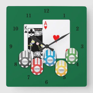 Very Fun BlackJack Casino Wall Clock
