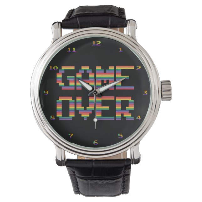 Very Fun Classic Arcade Game Over Wrist Watch (Front)