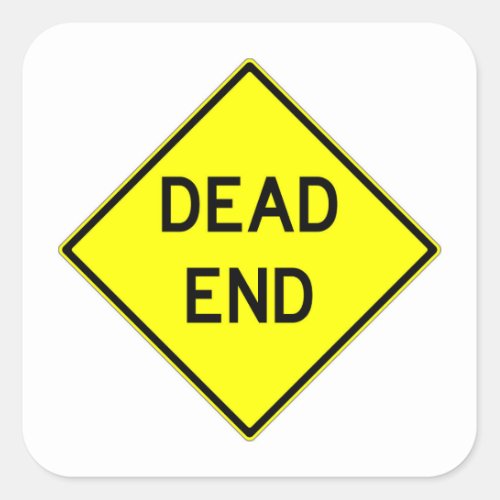 Very Fun Classic Dead End Sign Sticker Set