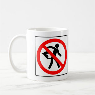 Very Fun Classic No Farting Image Sign Coffee Mug