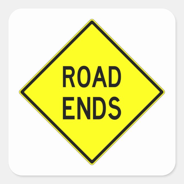 Very Fun Classic Road Ends Sign Sticker Set (Front)