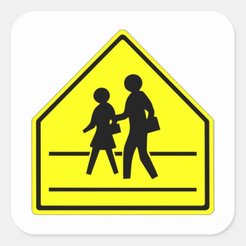 Very Fun Classic School Crossing Sign Sticker Set