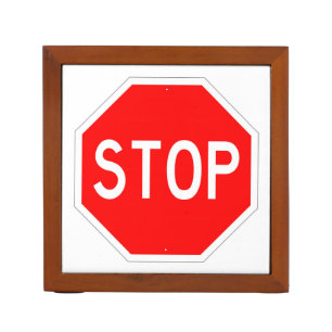 Very Fun Classic STOP Sign Desk Organizer