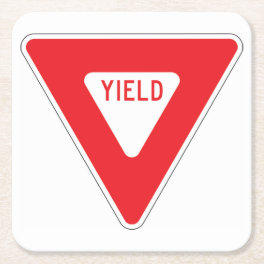 Very Fun Classic Yield Sign Coaster Set