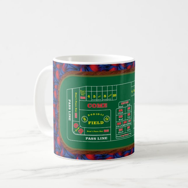 Very Fun Craps Table Coffee Cup (Front Left)