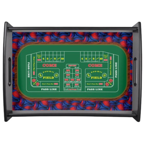 Very Fun Craps Table Image Serving Tray
