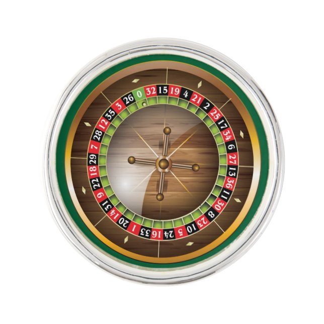Very Fun European Roulette Wheel Image Lapel Pin (Front)