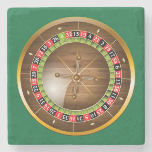 Very Fun European Roulette Wheel Stone Coaster