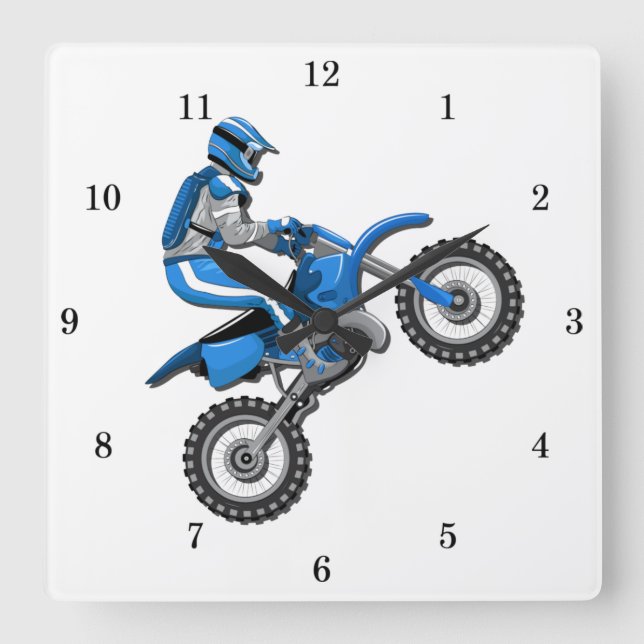 Very Fun Motorcycle Rider Wall Clock (Front)