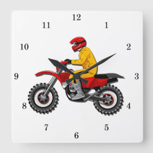 Very Fun Motorcycle Rider Wall Clock