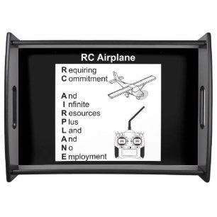 Very Fun RC Airplane Explanation Serving Tray