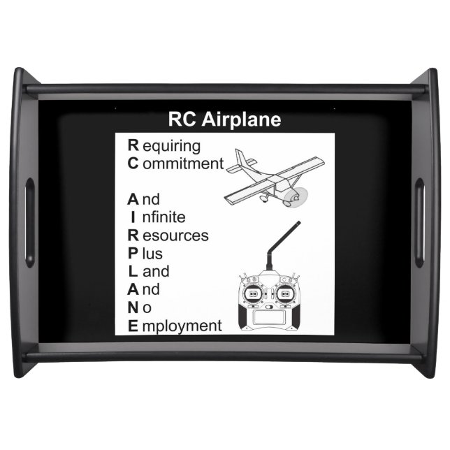 Very Fun RC Airplane Explanation Serving Tray (Front)