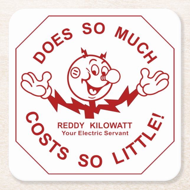 Very Fun Reddy Kilowatt Coaster Set (Front)