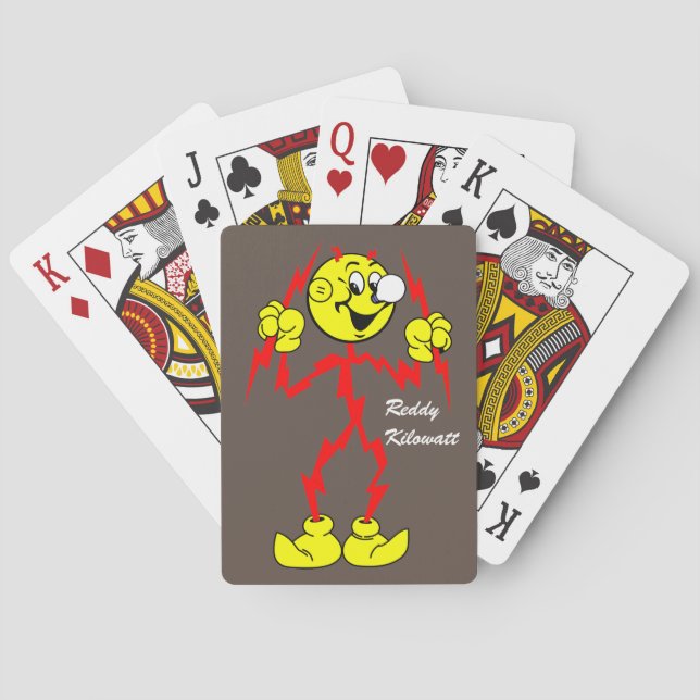 Very Fun Reddy Kilowatt Poker Cards (Back)