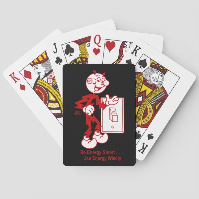 Very Fun Reddy Kilowatt Poker Cards (Back)
