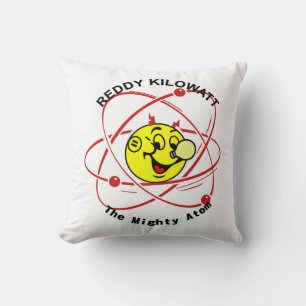 Very Fun Reddy Kilowatt Throw Pillow