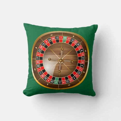 Very Fun Roulette Wheel Image Throw Pillow