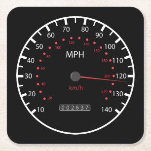 Very Fun Speedometer Going Fast Coaster Set