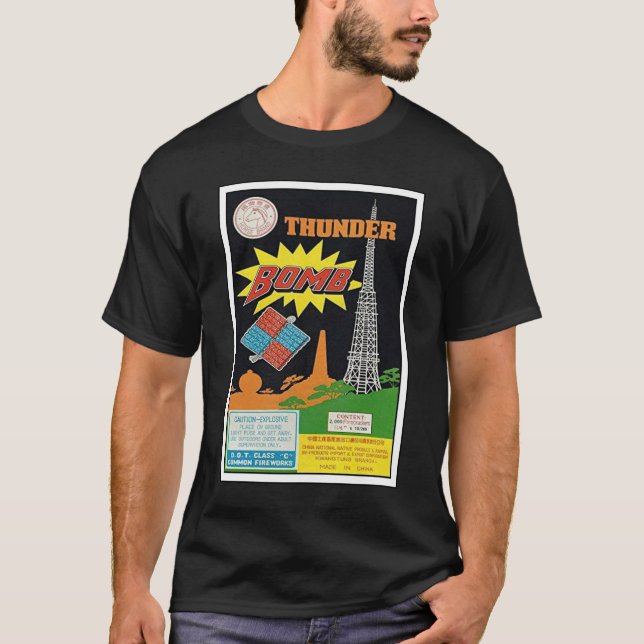 Very Fun Vintage Thunder Bomb Firecrackers T-Shirt (Front)
