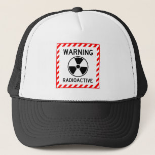 Very Fun WARNING RADIOACTIVE Sign Hat