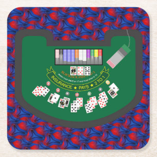 Very Fun WINNING BlackJack Table Coaster Set