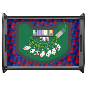 Very Fun WINNING BlackJack Table Serving Tray