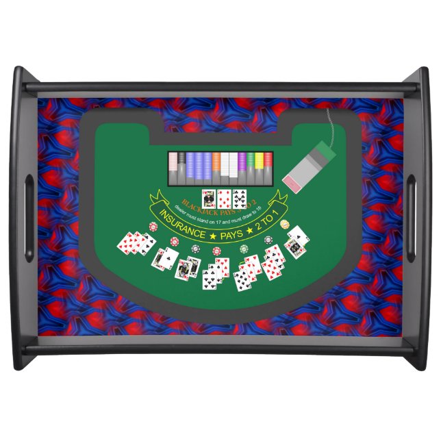 Very Fun WINNING BlackJack Table Serving Tray (Front)