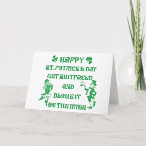 Very Funny Adult St Patricks Day Card