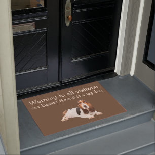 Very Funny Basset Hound Pet Humor Doormat