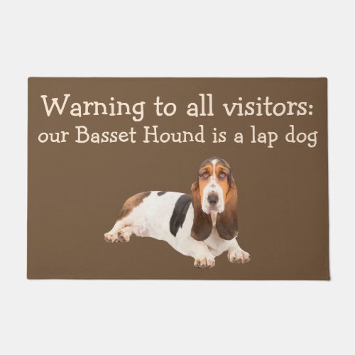 Very Funny Basset Hound Pet Humor Doormat