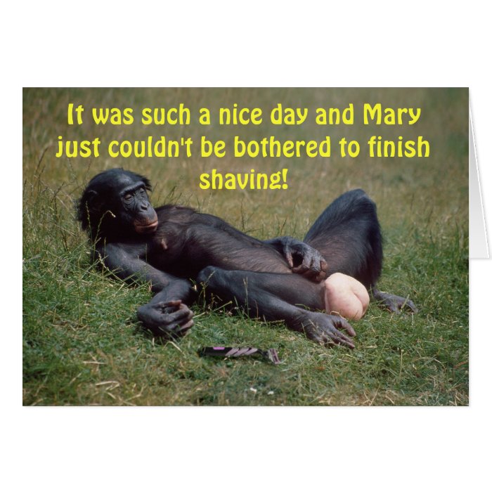 Very Funny Bonobo Ape Greeting Card