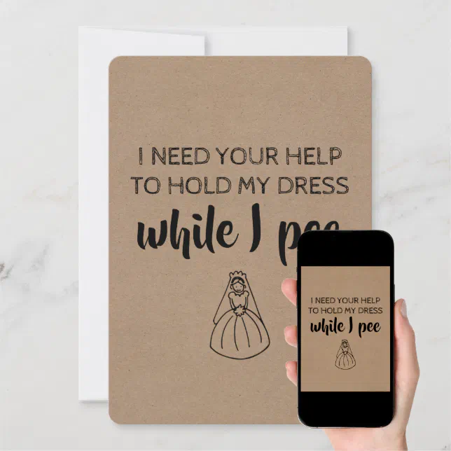 Very Funny Bridesmaid Maid Of Honor Proposal Invitation Zazzle 6566