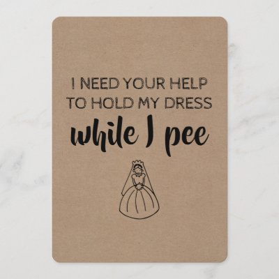 Very Funny Bridesmaid / Maid of Honor Proposal Invitation