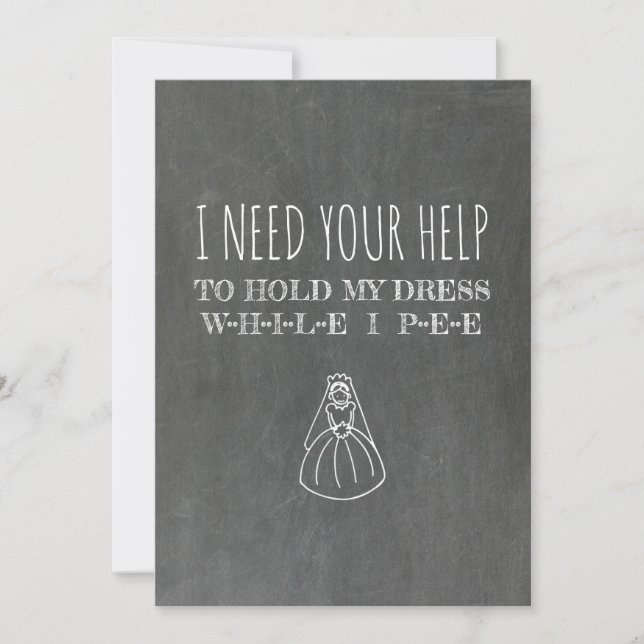 Very Funny Bridesmaid / Maid of Honor Proposal Invitation (Front)