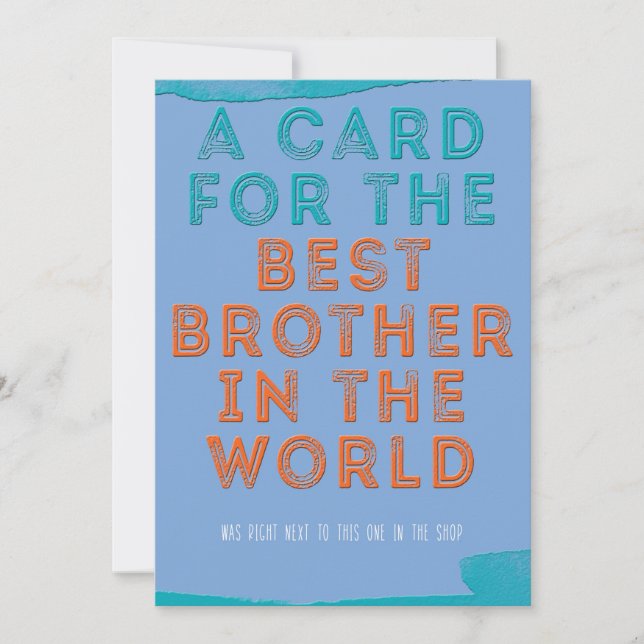 very funny brother birthday card (Front)