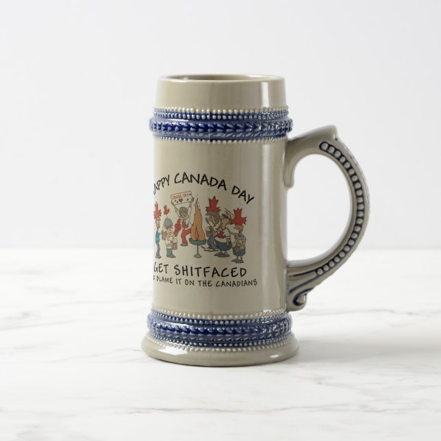 Very Funny Happy Canada Day Beer Stein (Right)