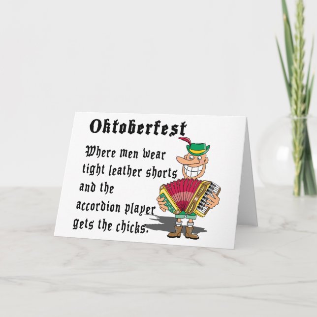 Very Funny Oktoberfest Card (Front)