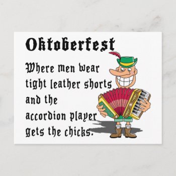 Very Funny Oktoberfest Postcard by Oktoberfest_TShirts at Zazzle