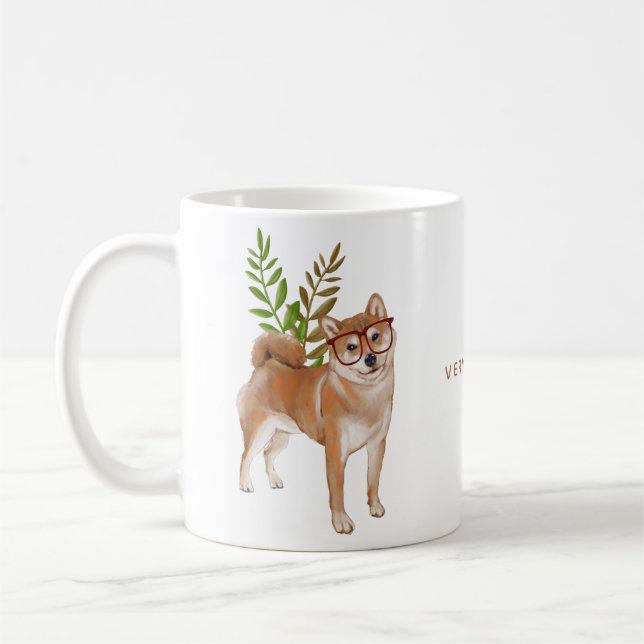 Very Genius Cute Dogecoin Meme Mug (Left)