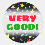 [ Thumbnail: "Very Good!" + Fun, Colorful Stars Pattern Sticker ]