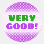 [ Thumbnail: "Very Good!" + Purple Dots/Circles Pattern Sticker ]