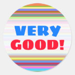 [ Thumbnail: "Very Good!" + Stripes of Various Colors Sticker ]