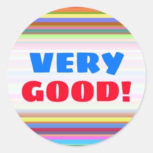 VERY GOOD  Stripes of Various Colors Sticker