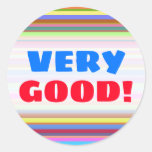 [ Thumbnail: "Very Good!" + Stripes of Various Colors Sticker ]