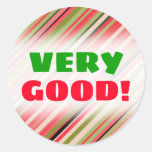 [ Thumbnail: "Very Good!" + Watermelon-Inspired Stripes Sticker ]
