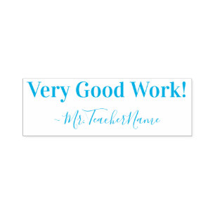 "Very Good Work!" Grading Rubber Stamp