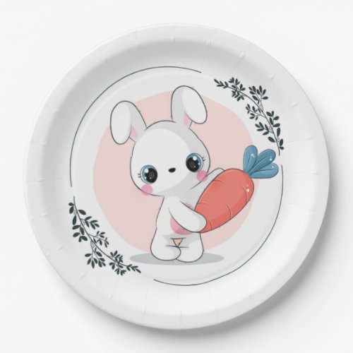 Very Happy Bunny Easter Paper Plates