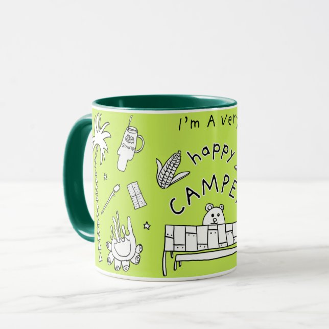 "Very Happy Camper" Mug (Front Left)