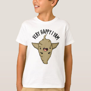 Very Happy I Yam Funny Veggie Pun T-Shirt