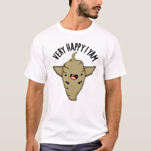 Very Happy I Yam Funny Veggie Pun  T-Shirt